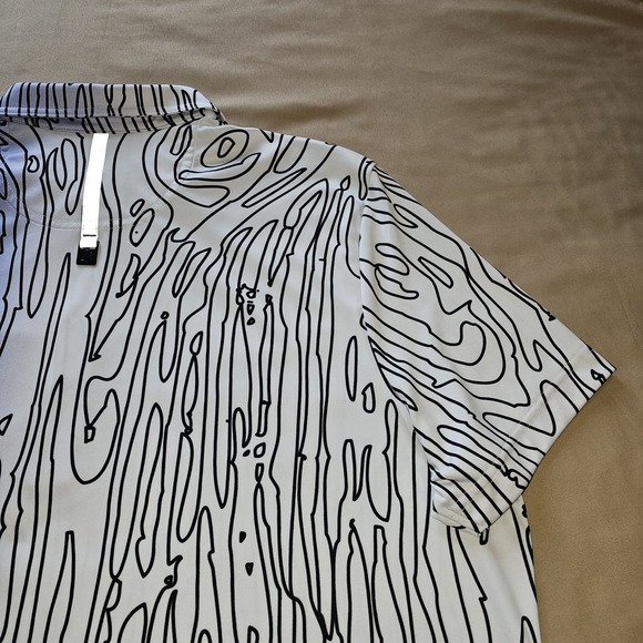 Jamie Sadock Polo Shirt Mens Large Black White Performance Casual Golf Stretch - Picture 14 of 14